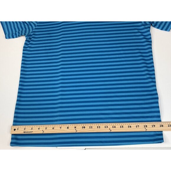 Nike Golf Polo Short Sleeve Shirt Men’s M TPC Sawgrass Blue Stripe PGA Dri-Fit - Picture 11 of 13